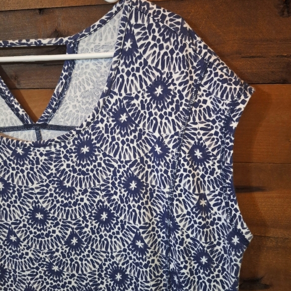 T by Talbots French Terry Dress - Geo Print SZ 2X - Picture 10 of 12